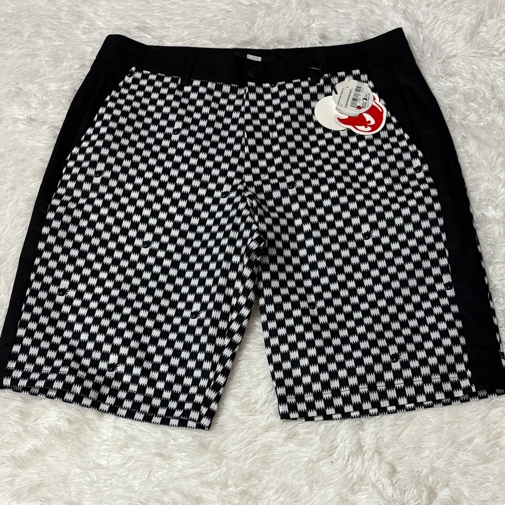 NWT WAAC Black And White Checkered Shorts Size 2